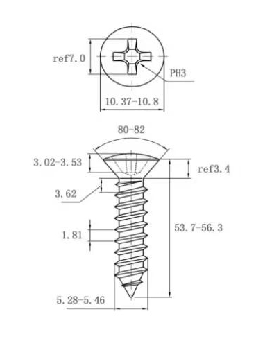 OCF-31-55 Саморез для алюминиевого кондуктора 5,5х55мм (sus304)