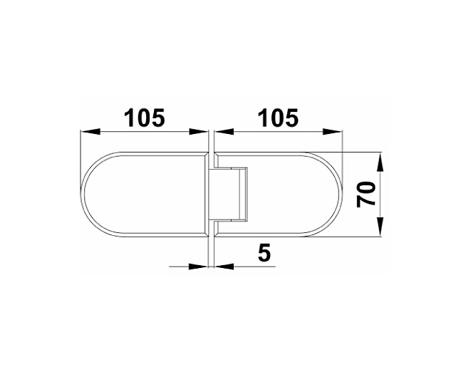O-313 PC Петля стекло - стекло угол поворота 180 гр.