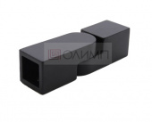 О-1515 Black Крепление трека поворотное 15х15 mm к стеклу  по выгодной цене от компании ОЛИМП, производителя фурнитуры