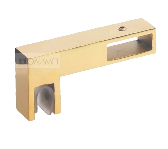 О-015 Gold Коннектор для  трека 30х10 mm проходной,горизонтальный