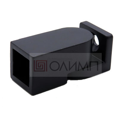 О-1908 Black Держатель штанги на стену поворотный для трубы 19x19