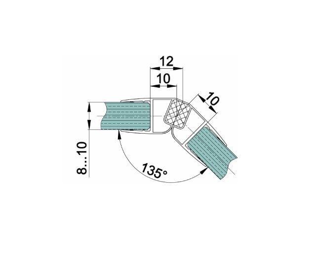 O-208 10mm L=2200mm Профиль уплотнительный