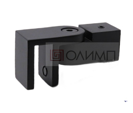 О-1909 Black Держатель штанги на стекло поворотный для трубы 19x19																														