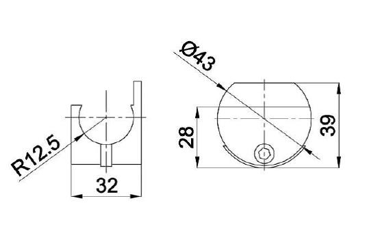 О-830SSS Крепление трека к стене