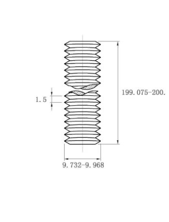 OCF-33-200 Шпилька для кондуктора М10х200мм (sus304)