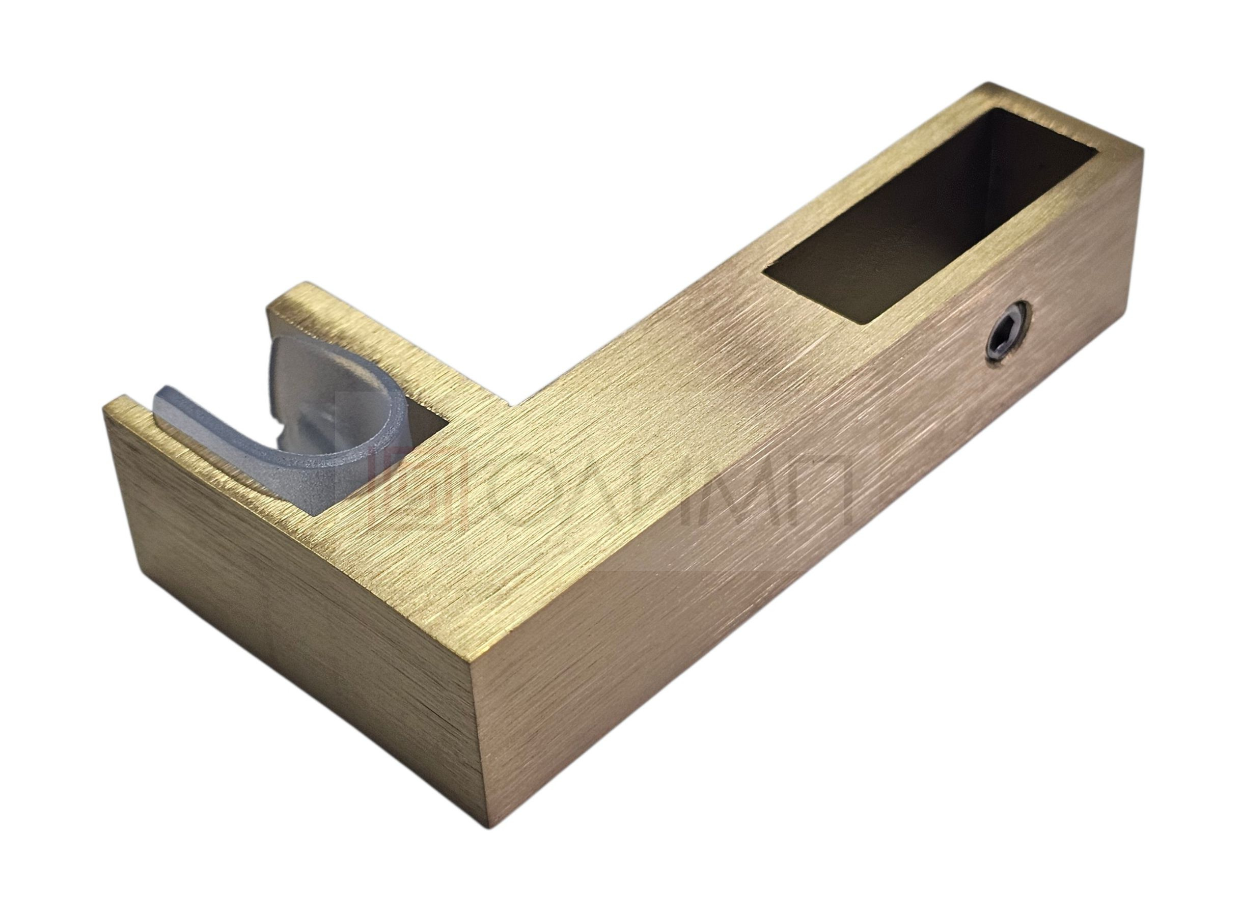 О-015 Brush Gold SUS 304 Коннектор для  трека 30х10 mm проходной, горизонтальный