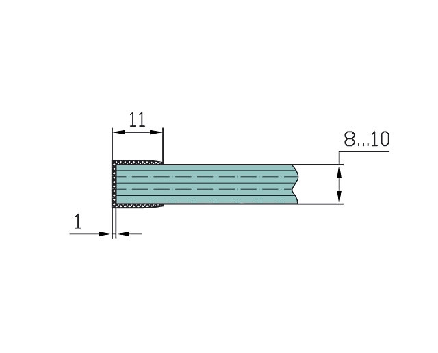 O-211 8mm L=2200mm Профиль уплотнительный