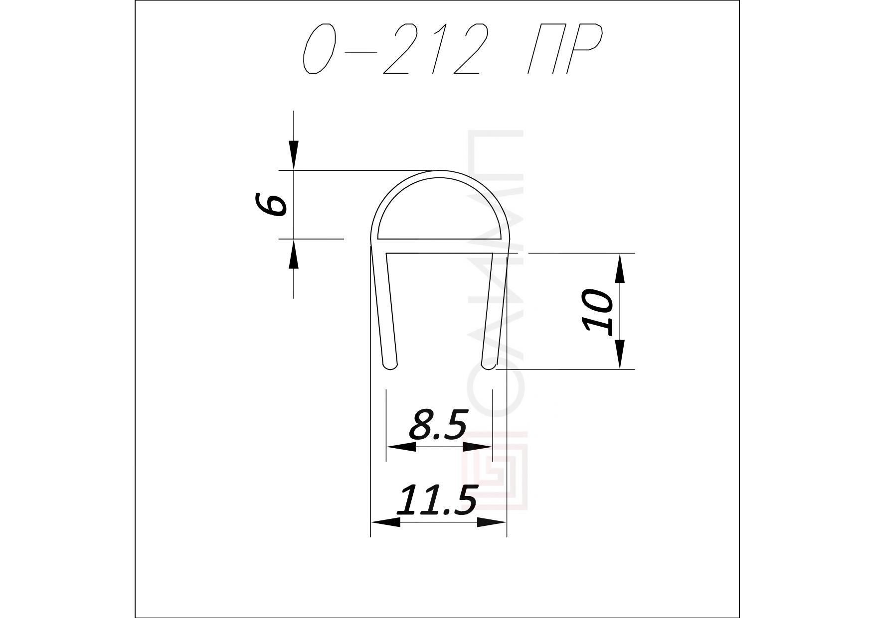 О-212ПР 8 mm L=2200mm Профиль ПРЕМИУМ