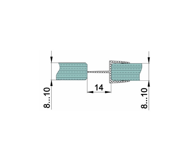 O-205 10mm L=2200mm Профиль уплотнительный