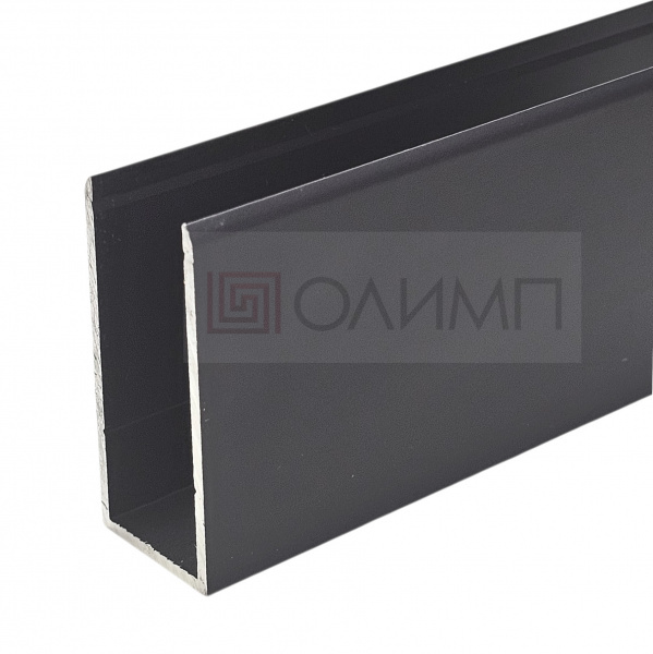 О-40 Black П-образный профиль для глухих стекол
