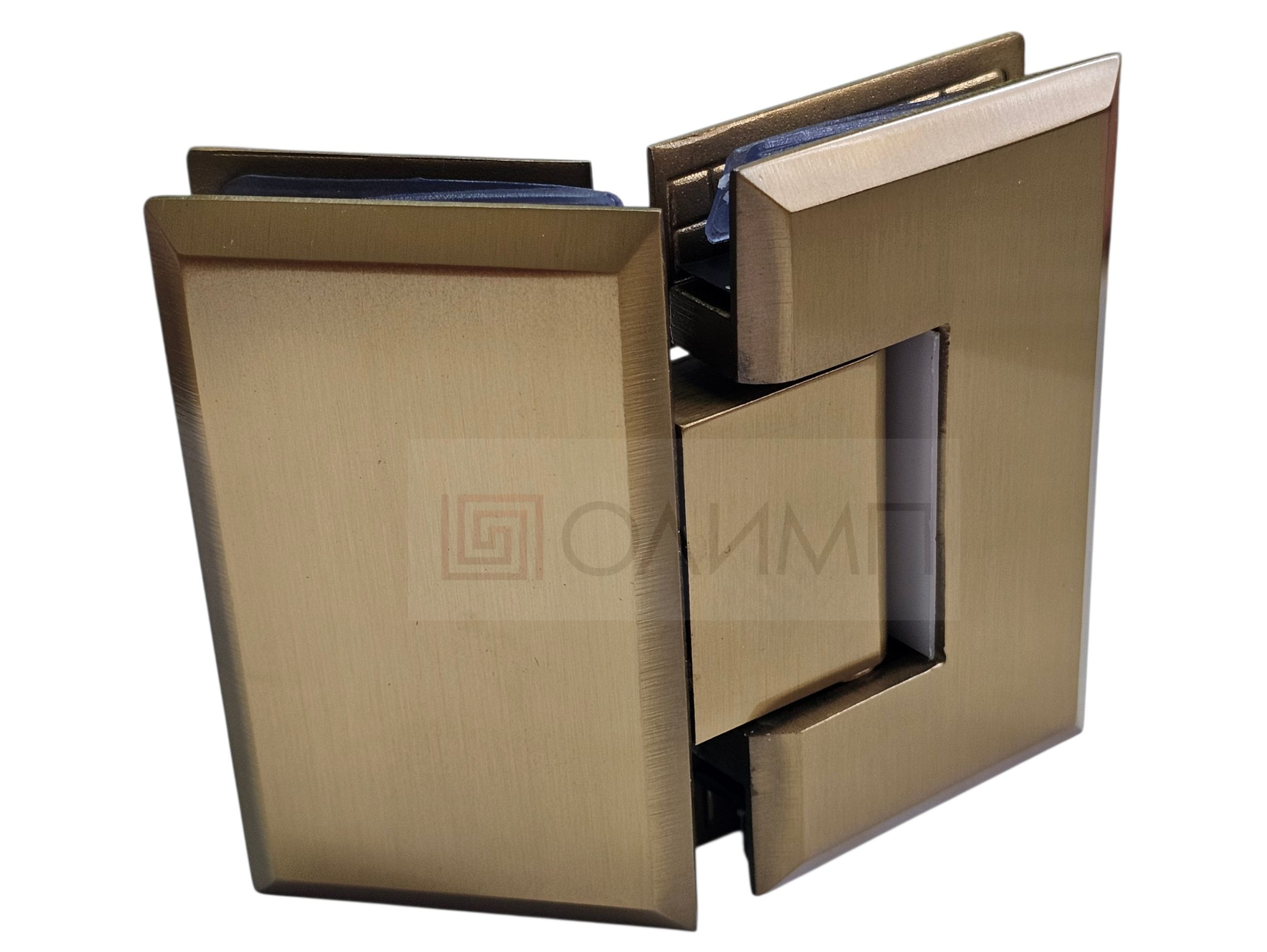 О-302А Brush Gold  Петля стекло - стекло угол поворота 135 гр. Сталь 304